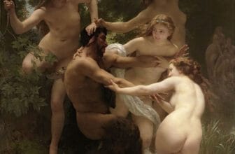 Nymphs and Satyr painting by William Bouguereau