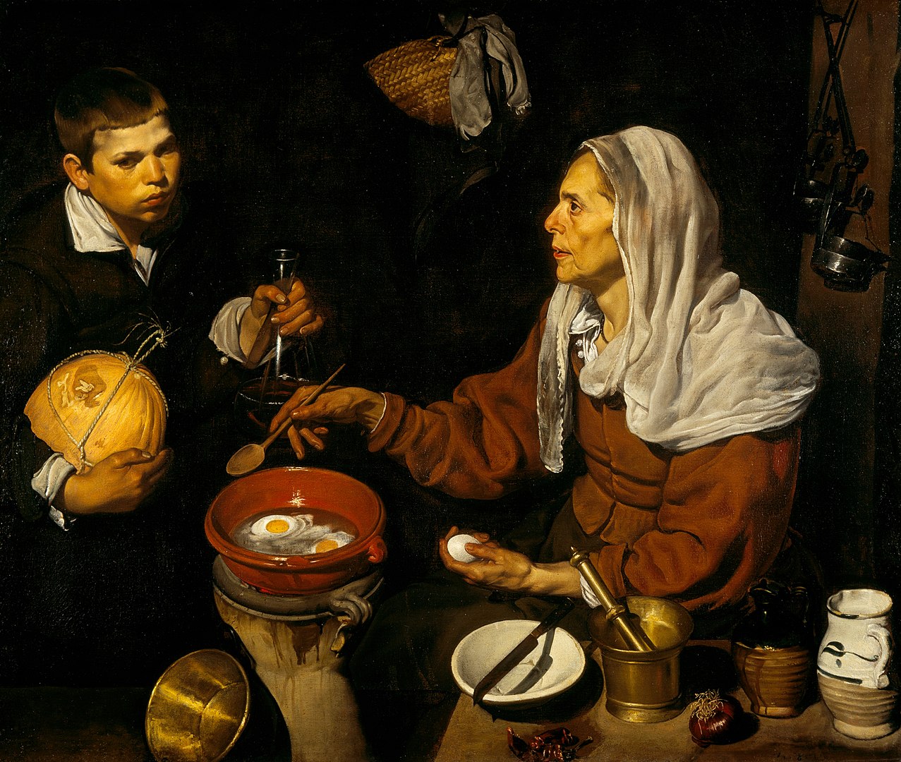 The Realism of Everyday Story: Old Woman Frying Eggs Painting The Realism of Everyday Story: Old Woman Frying Eggs Painting