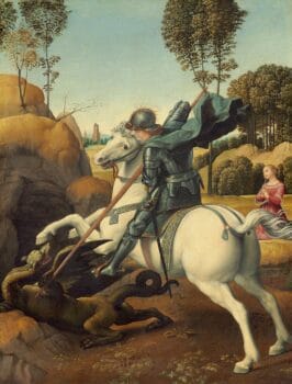Saint George and the dragon painting
