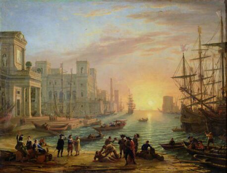 Sea Port at Sunset painting by Claude Lorraine