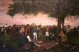 Surrender At Santa Anna painting