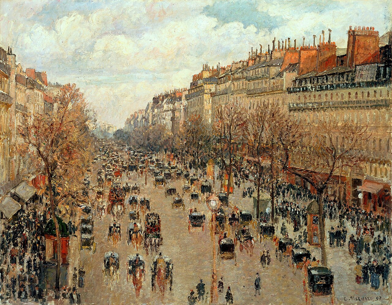 The Boulevard Montmartre at Night: Masterpiece of Urban Impressionism The Boulevard Montmartre at Night: Masterpiece of Urban Impressionism