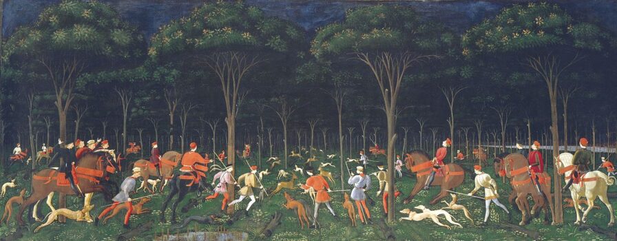 The Hunt in the Forest painting