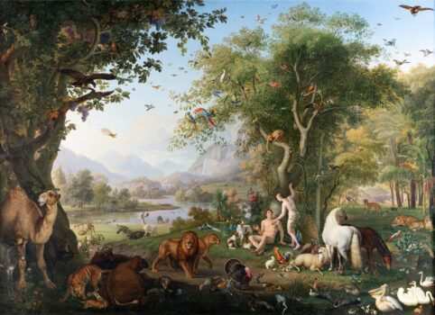 The garden of eden painting by Wenzel Peter