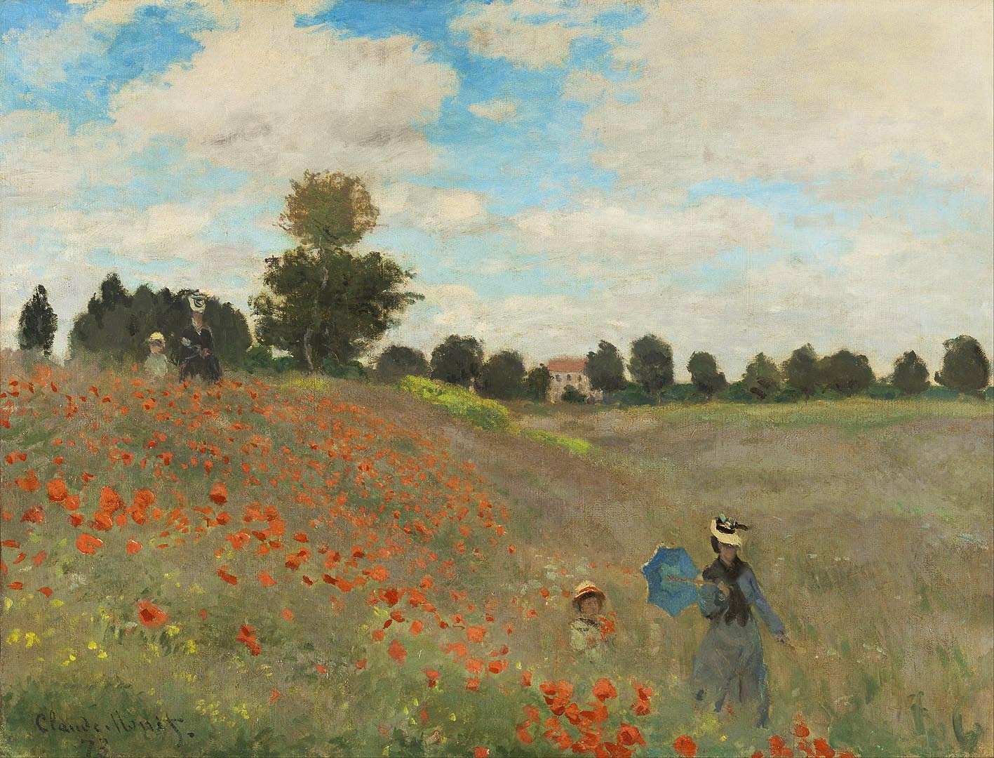 Claude Monet’s Picking Flowers Beside Countryside Meadow Claude Monet’s Picking Flowers Beside Countryside Meadow