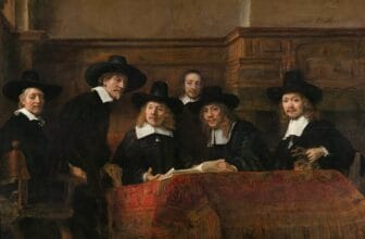 Syndics of the drapers guild painting by rembrandt