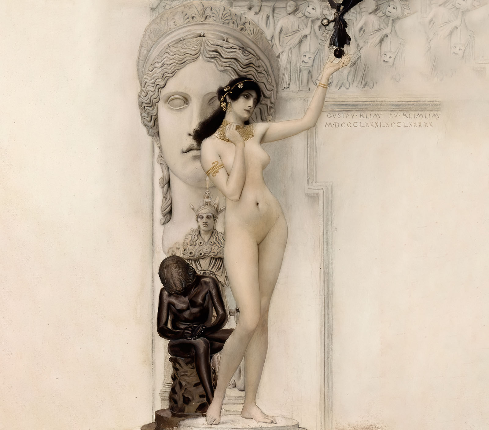 Gustav Klimt Smooth Skin Painting: The Allegory of Sculpture Gustav Klimt Smooth Skin Painting: The Allegory of Sculpture