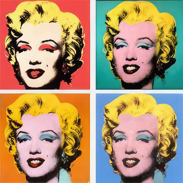 Andy Warhol’s Shot Sage Blue Marilyn Painting Andy Warhol’s Shot Sage Blue Marilyn Painting