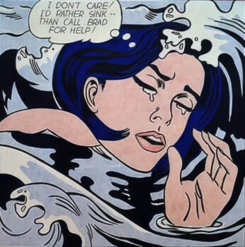 Drowning girl Painting by Roy Lichtenstein