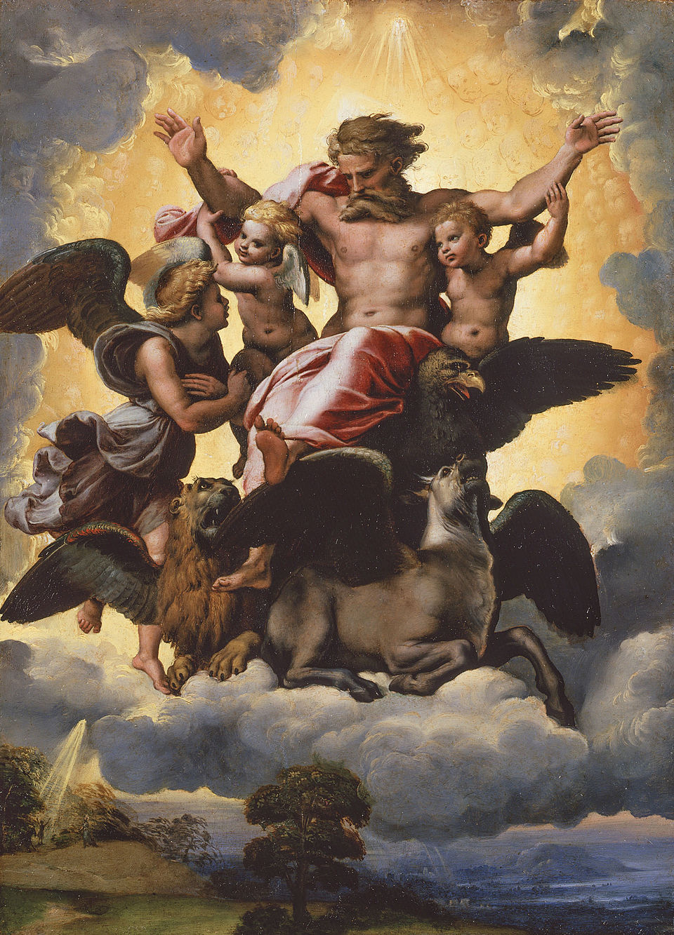 The Divine Storm: Ezekiel’s Vision Painting by Raphael The Divine Storm: Ezekiel’s Vision Painting by Raphael
