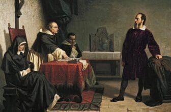 Galileo facing the Roman Inquisition painting by Cristiano Banti