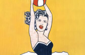 Girl with ball painting by Roy Lichtenstein