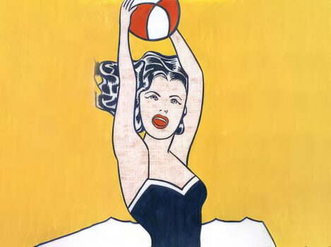 Girl with ball painting by Roy Lichtenstein