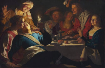 Merry company painting by gerrit van honthorst