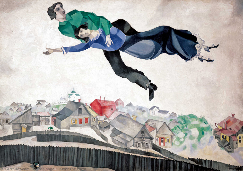 Soaring Over the Town Painting by Marc Chagall Soaring Over the Town Painting by Marc Chagall