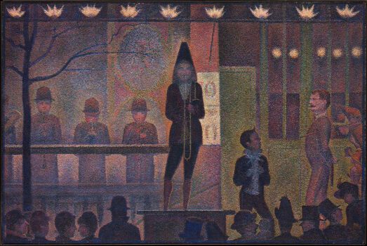 Parade de cirque painting by Georges Pierre Seurat