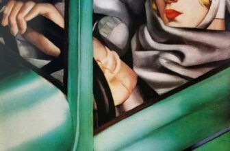 Self Portrait in the Green Bugatti Painting