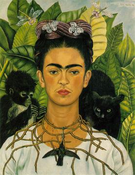 Self-Portrait with Thorn Necklace and Hummingbird 1940 Self-Portrait with Thorn Necklace and Hummingbird 1940