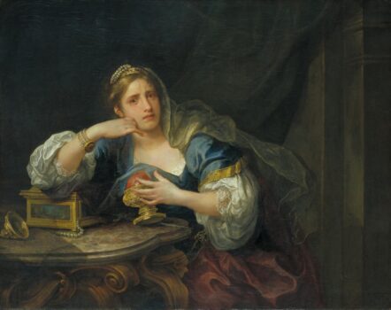 Sigismunda Mourning over the Heart of Guiscardo Painting by William Hogarth