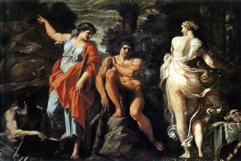 The Choice of Hercules Painting by Annibale Carracci The Choice of Hercules Painting by Annibale Carracci