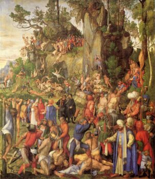The Martyrdom of the Ten Thousand painting Albrecht Durer