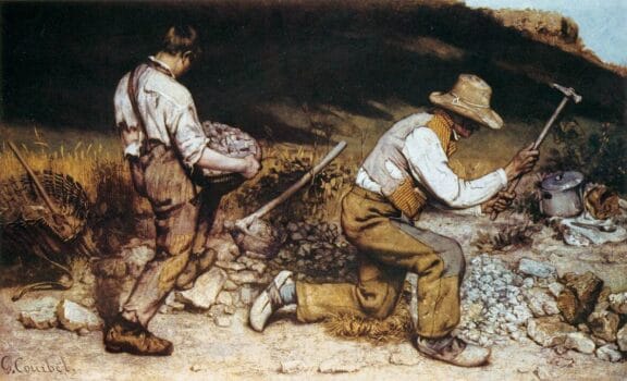 The Stone Breakers painting by Gustave Courbet