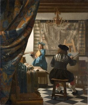 The allegory of painting by johannes vermeer