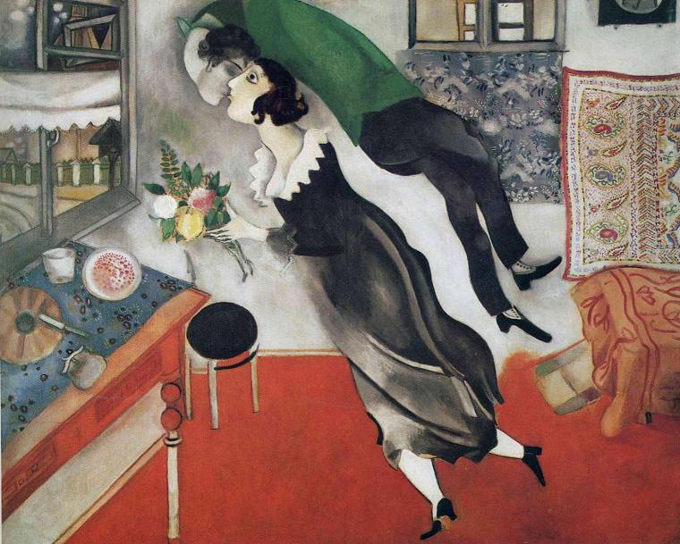 Happy Birthday: Marc Chagall’s Birthday Kiss Painting Happy Birthday: Marc Chagall’s Birthday Kiss Painting