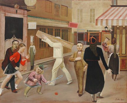 The street Painting by Balthus