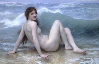 The wave painting by William Adolphe Bouguereau