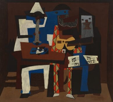 Three musicians painting by pablo picasso