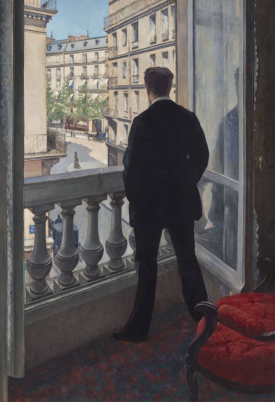 A Middle Class Man at His Window Painting A Middle Class Man at His Window Painting
