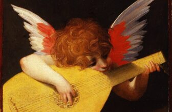 Contemporary Art : Renaissance Baroque Artist And Paintings 14 Cherub Playing a Lute painting by Rosso Fiorentino