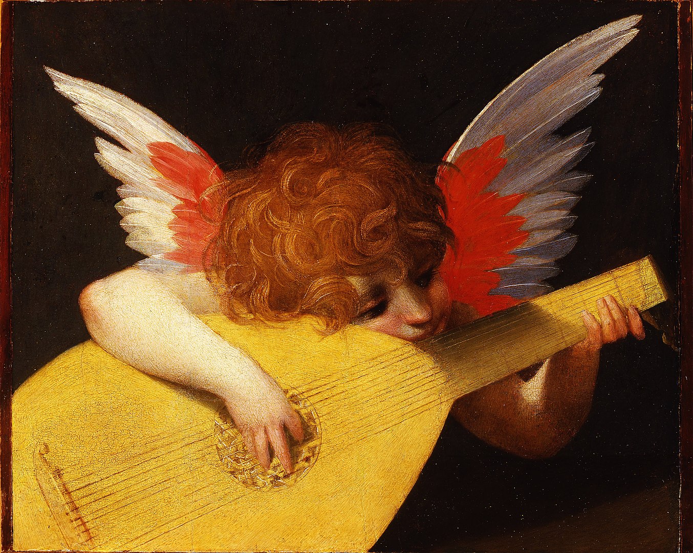 Little Angel Playing the Lute painting: Rosso Fiorentino Little Angel Playing the Lute painting: Rosso Fiorentino