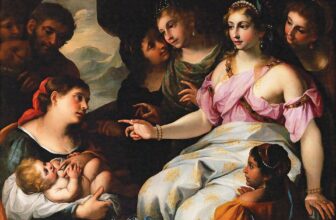 Finding of Moses painting by Elisabetta Sirani