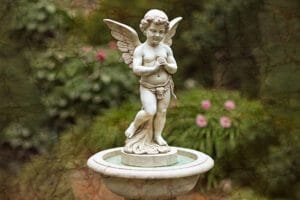Garden cherub fountain sculpture