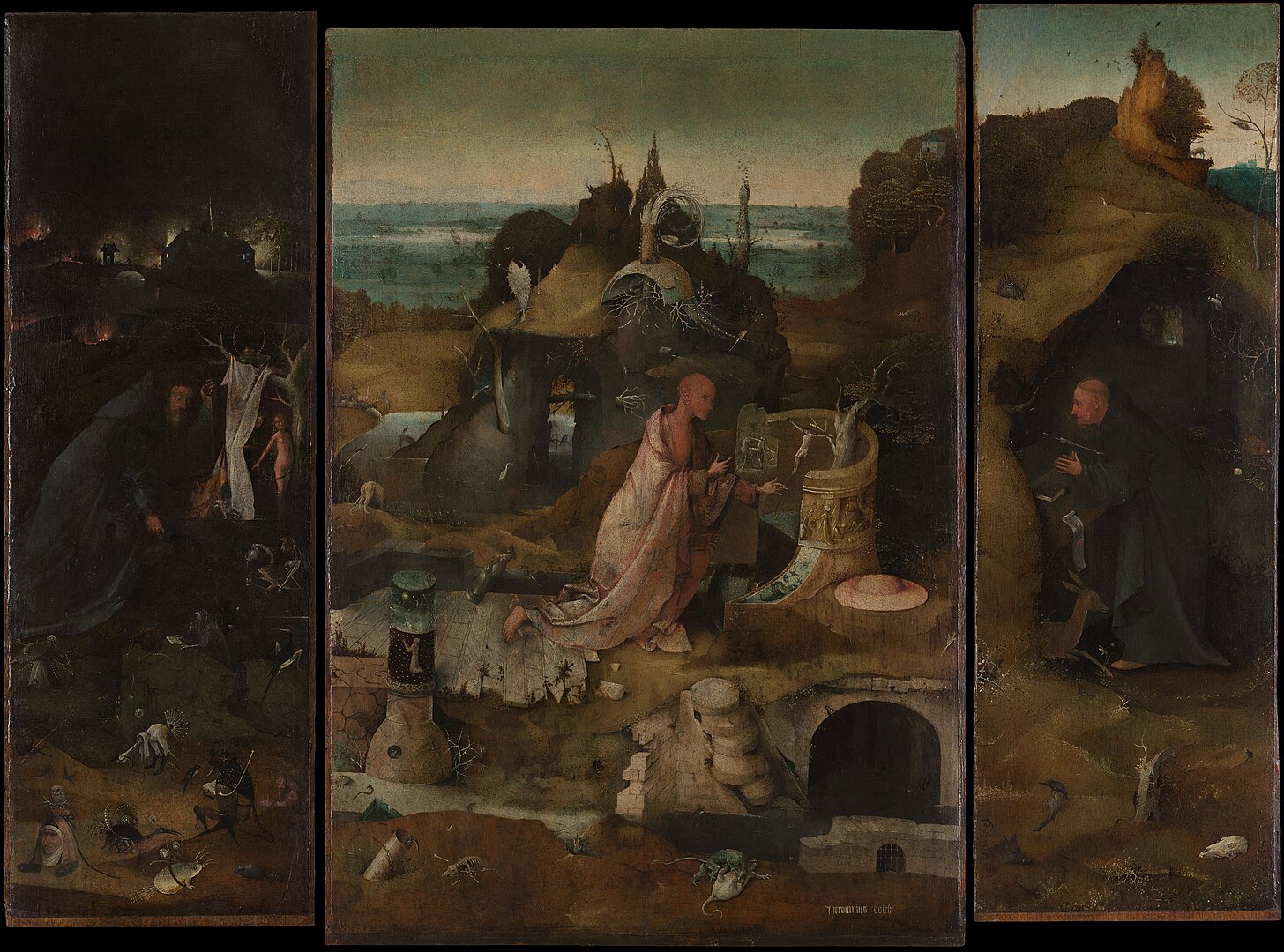 The Mystical World of Hermit Saints Triptych The Mystical World of Hermit Saints Triptych
