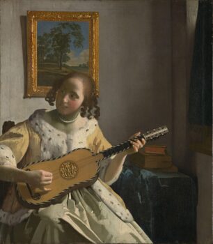 The Guitar Player Painting by Vermeer