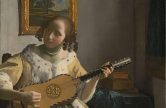 Contemporary Art : Renaissance Baroque Artist And Paintings 19 The Guitar Player Painting by Vermeer
