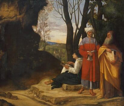 The Three Philosophers painting by Giorgione