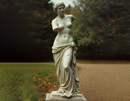 Venus de milo garden sculpture