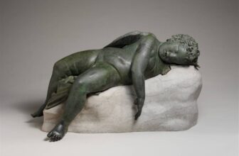 Bronze statue of Eros sleeping