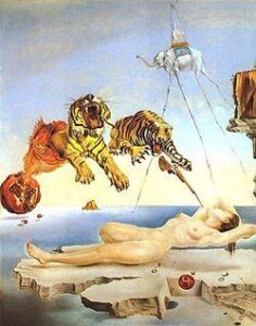 Dream Caused by the Flight of a Bumblebee around a Pomegranate a Second Before Awakening