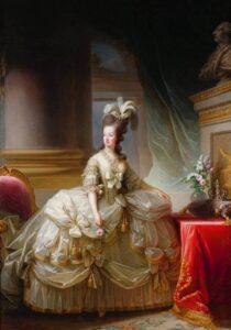 Marie antoinette painting court dress