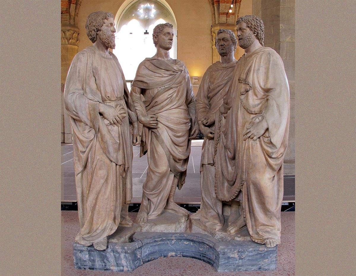 A Timeless Conversation: The Four Crowned Saints Sculpture A Timeless Conversation: The Four Crowned Saints Sculpture