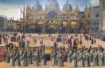 Procession in St. Mark's Square painting by Gentile Bellini