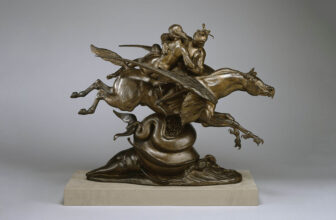 Roger and Angelica Mounted on the Hippogriff sculpture