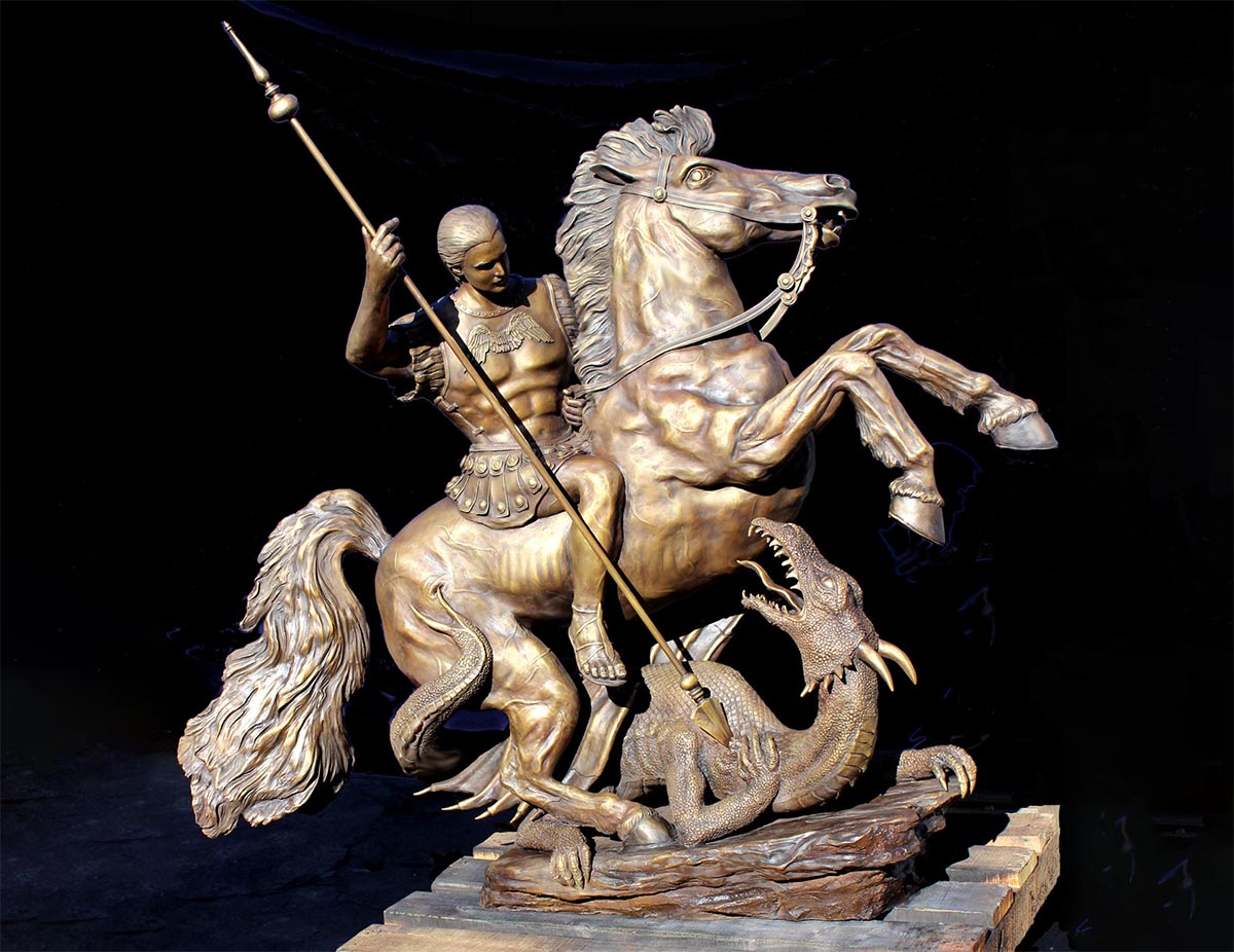 A Legend in Bronze and Stone: Saint George Slaying the Dragon A Legend in Bronze and Stone: Saint George Slaying the Dragon