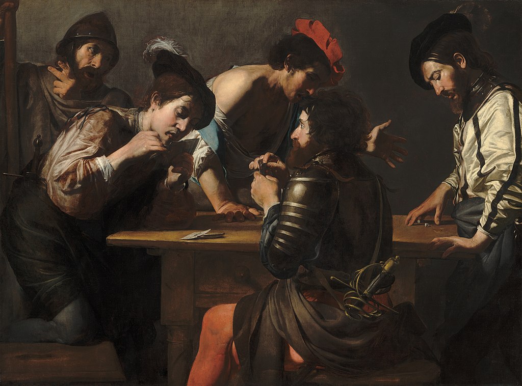 The Hidden Drama in Soldiers Playing Cards and Dice Painting The Hidden Drama in Soldiers Playing Cards and Dice Painting