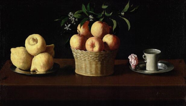 Still Life with Lemons, Oranges and a Rose painting by Francisco de Zurbarán